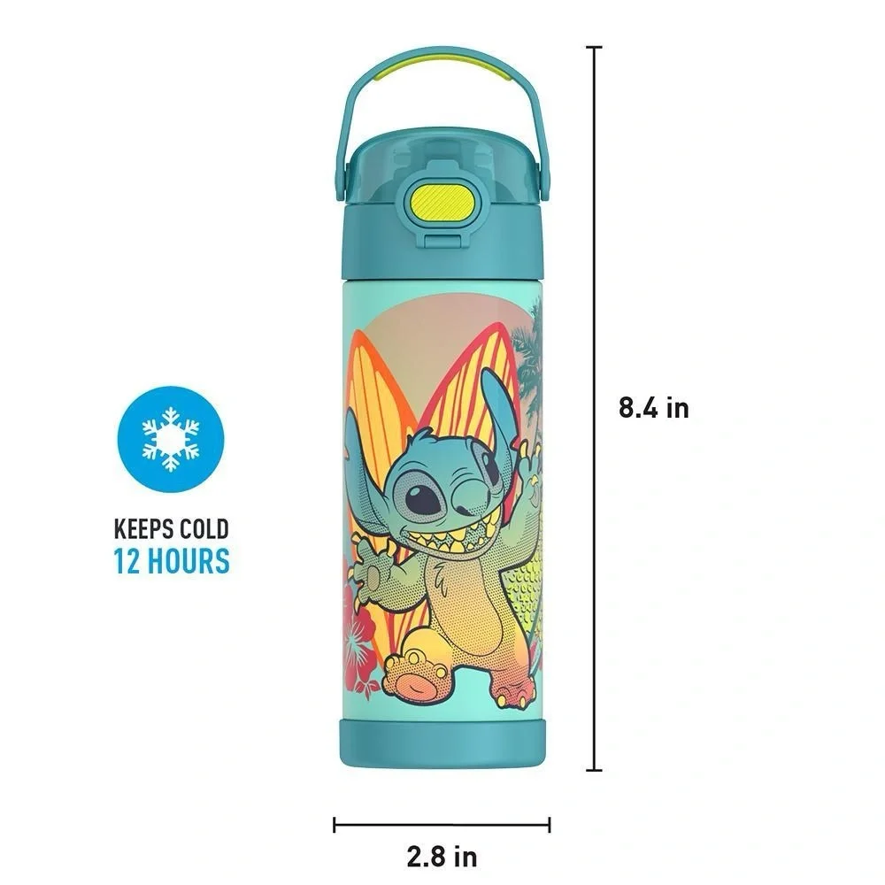 16oz FUNTAINER® WATER BOTTLE DISNEY STITCH NEW